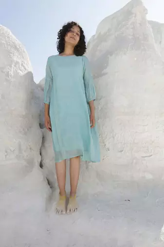 Teal maku dress
