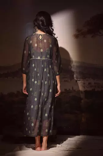 Black miniature printed dress