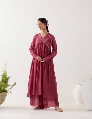Rani pink midnight dress with sharara 2