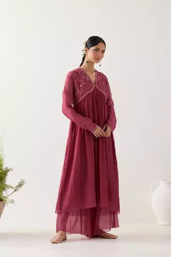 Rani pink midnight dress with sharara