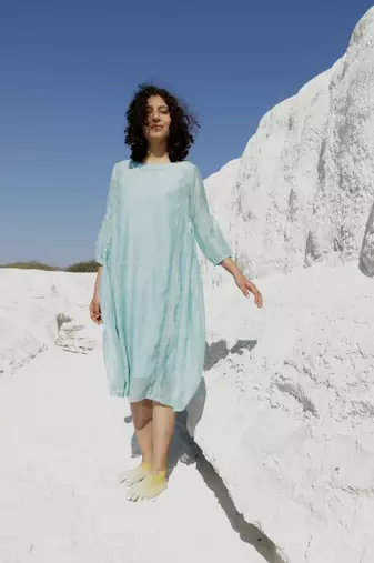 Teal maku dress