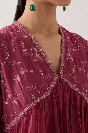 Rani pink midnight dress with sharara