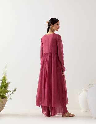 Rani pink midnight dress with sharara 5