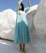 Teal tiered ozma dress