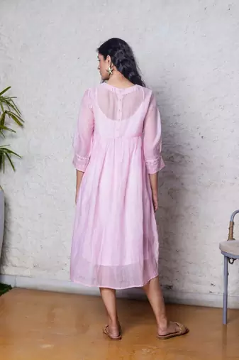 Blush pink maxi dress