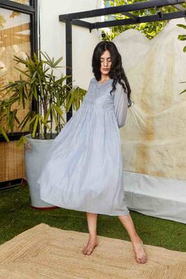 Powder blue maxi dress 4