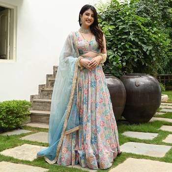 Multicolor Silk Lehenga Choli for Women 1