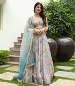 Multicolor Silk Lehenga Choli for Women