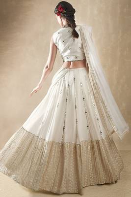 White Diwali Lehenga for Women 4