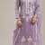 Violet embroidered cotton pakistani salwar suit