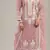 Peach embroidered cotton pakistani salwar suit