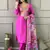 Pink embroidered viscose  salwar kameez set