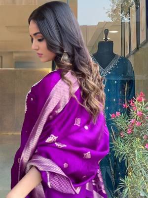 Purple kurta set with dupatta 4