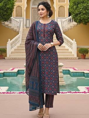 Multicolour Rayon Printed Salwar Suit 1