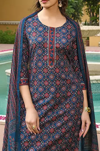 Multicolour Rayon Printed Salwar Suit