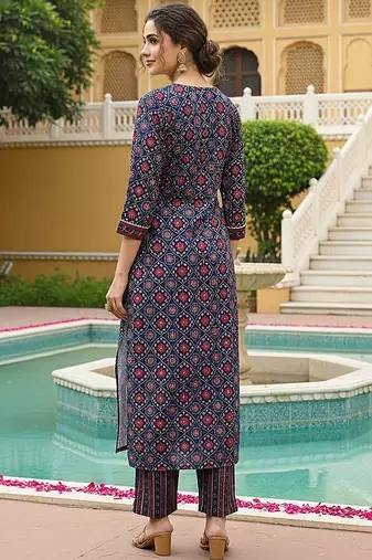 Multicolour Rayon Printed Salwar Suit