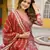 Red Straight Kurta Trousers with Dupatta