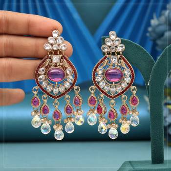 Rani color american diamond earrings 1