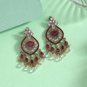Rani color american diamond earrings 2