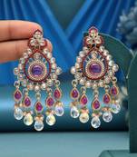 Rani color american diamond earrings