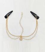 Flower & pearl headchain- golden