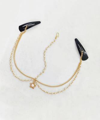 Flower & pearl headchain- golden 4