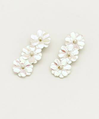 Butterfly & glam flower hair clips- pink, white 2