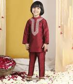 Threed embroidery on neck line