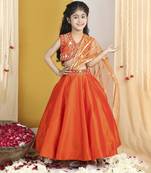 Hand emboidery blouse with attach duppatta