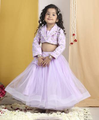 Pearl n swaroski work on blouse n lehanga belt with net flare lehanga 2