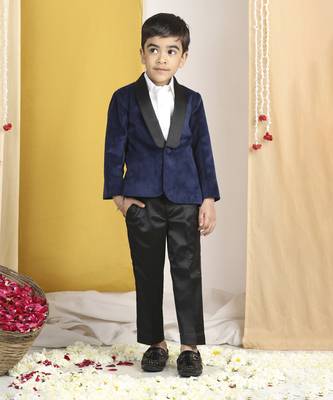 Velvet suit with shirt n pant 1