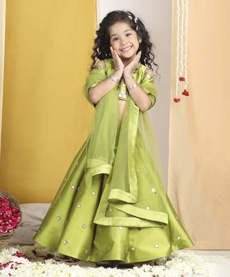 Mirror work lehanga n blouse work  with duppatta 1