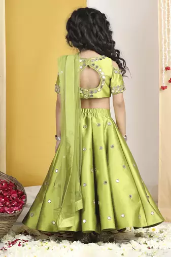 Mirror work lehanga n blouse work  with duppatta