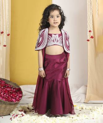 Moti hand work on cape n blouse with fish cut lehanga 1