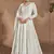 Off white heavy chinon embroidered anarkali suit