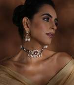 Lavender polki choker set