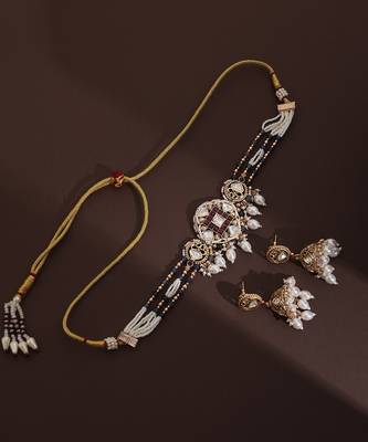 Lavender polki choker set 2