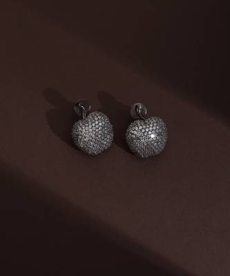 Silver zirconia stud earrings 2