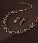 Green zirconia necklace set