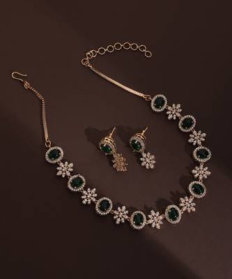 Green zirconia necklace set 5