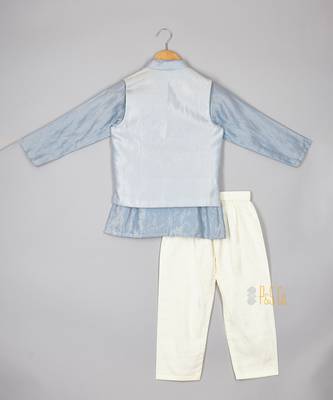 Blue heart jacket kurta with pants 2