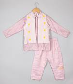Lavender heart jacket kurta set