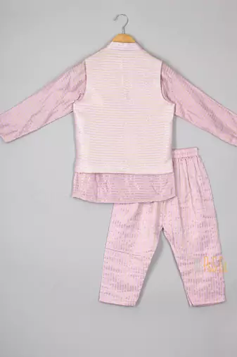 Lavender heart jacket kurta set