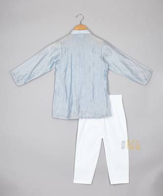 Powder blue heart kurta and pant 2