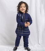 Stylish navy blue kurta and pants