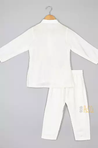 Off white heart kurta pyjama