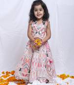 Pretty pink leather lehenga choli set