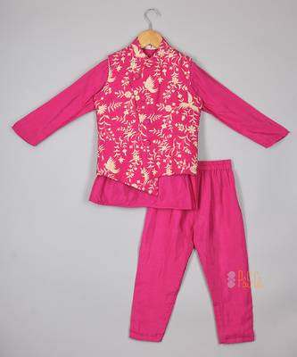 Magenda navdha nehru jacket set 1