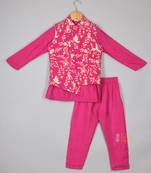 Magenda navdha nehru jacket set