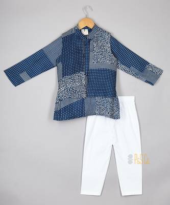 Two in one printed nehru jacket set 1